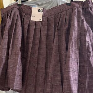 SO Women's Skater Skort in Purple Plaid
